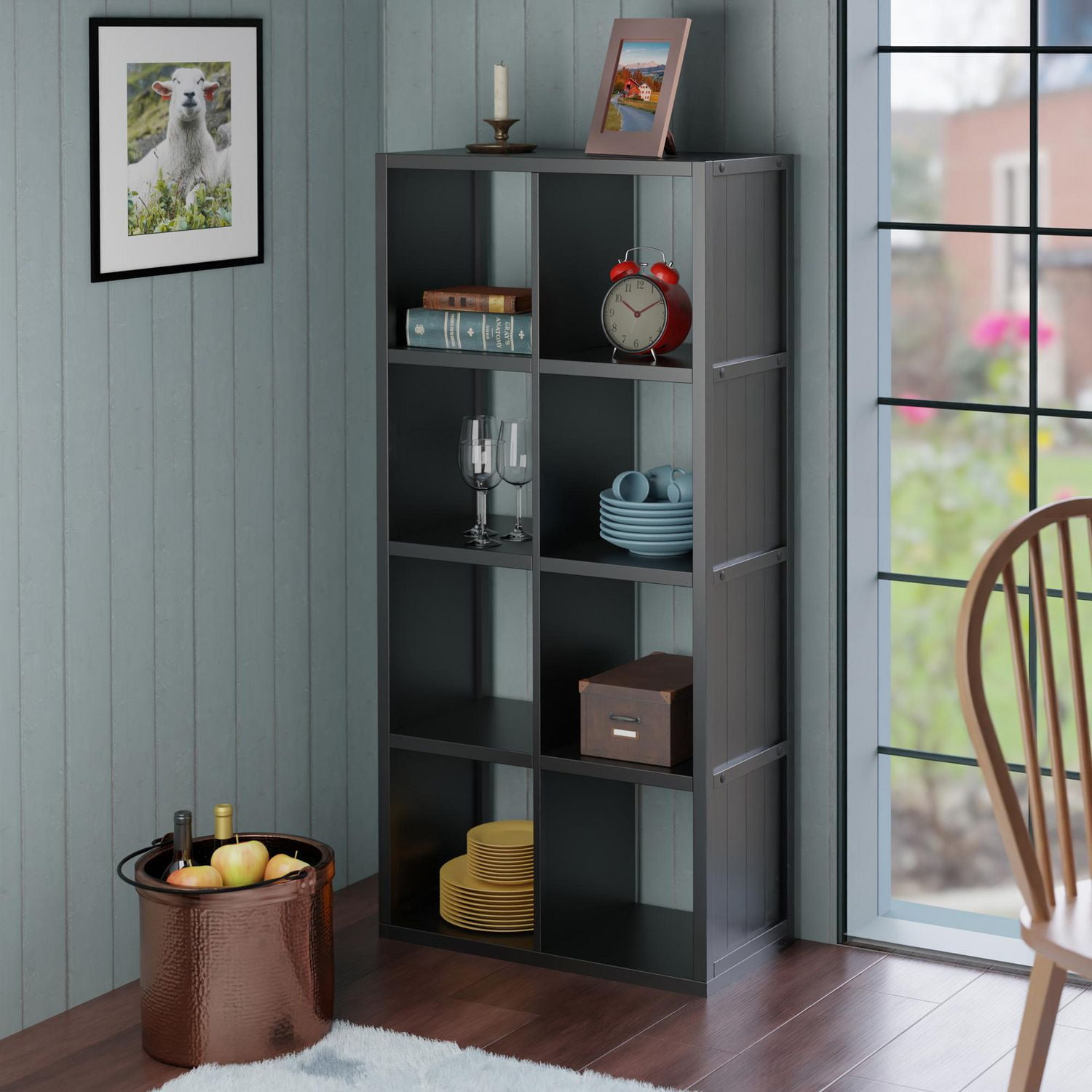 Timothy shelf 2 x Cube with Wainscoting Panel