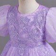 thumbnail image 4 of Cardigans pour Tout-Petits 2t Robes Jeunesse Taille 16 Robe Fille Tout-Petit Enfants Été Manches Courtes Robe Fleurie Robe de Défilé Performance, 4 of 9