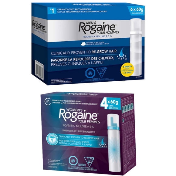 Rogaine Mousse de Minoxidil 5 % pour Hommes et Femmes