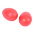 thumbnail image 2 of 2 Paires de Maracas Musicaux en Plastique à Percussion en Forme d'Oeuf Rouges, 2 of 7