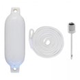 thumbnail image 1 of koolsoo 4xBoat Fenders Mooring Buoy 4x16inch Waterproof Protection Marine Docking Inflatable Marine for Sailboats, Row Boats, Pontoon Boat , Rope, 3 Pcs, 1 of 9