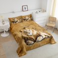 thumbnail image 3 of Lion Comforter Set,3D Lion King Bedding Set,African Animal Skin Print Bedding Comforter Sets,Wild Animal Duvet Insert,Modern Abstract Artwork Down Comforter, 3 of 6