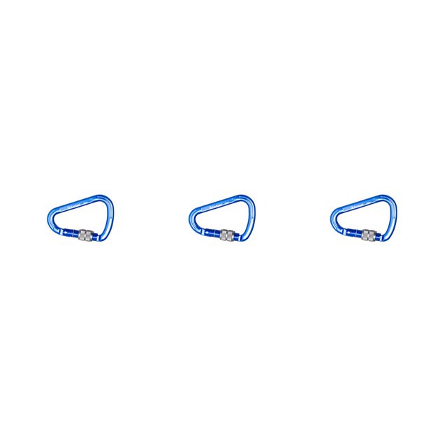 Decodeary Carabiner LightWeight Wear-Resistant Advanced Technology Wide Application Smooth Surface High Strength Caribeener Clips Blue 3Set
