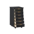 thumbnail image 3 of Craydon Six-Drawer Rolling Storage Cart, Black, 3 of 8