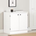 thumbnail image 1 of South Shore Morgan Small 2-Door Storage Cabinet, in Pure White, 1 of 14
