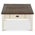 thumbnail image 4 of Bowery Hill Hardwood Solids Dark Oak and Antique White Coffee Table Rectangular Storage 32" W x 52" D x 18" H, 4 of 7