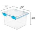 thumbnail image 3 of Sterilite 32 Qt Clear Stacking Storage Container with Gasket Lid, 16 Pack, 3 of 12