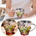 thumbnail image 1 of TIELUTT Hand Painted Glass Cup Unique Design For Home and Durable Reusable Drinking Tumbler with Shatterproof Cups Frosted Yes and No Acrylic Pitcher and Glasses Set Wooden Coffee Cup Set Tumbler Set, 1 of 6