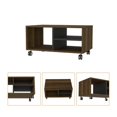 thumbnail image 4 of FM FURNITURE Lisboa Table Basse Noyer (Brun) /bois d'Ingénierie Noir, 4 of 9