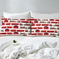 thumbnail image 4 of Erosebridal Red Truck Sheet Set Full, Railway Train Bedding Sets Full Size, Transportation Decor 4pcs, 4 of 6