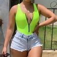 thumbnail image 4 of XZNGL Bikini Mode Aguichant pour Femmes une-Pièce Uni Imprimé Maillot de Bain Tenue de Plage Ensemble, 4 of 9