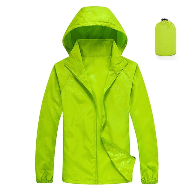 Plebaso Womens Packable Raincoat Waterproof Lightweight Rain Jacket with Hood Windbreaker for Outdoor