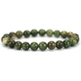 thumbnail image 1 of Bracelet Extensible Unisexe en Perles Rondes de 8 mm en Mica Vert Naturel Kmaite, 1 of 3