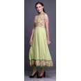 thumbnail image 3 of Bimba Robe Anarkali Jaune Pâle à Fleurs pour Femmes Kurti Imprimé Ethnique Indien Longue Kurta Robe de Soirée Grande, 3 of 6