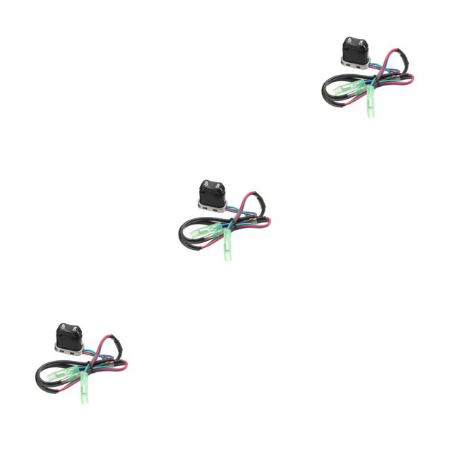 QualitChoice Interrupteur d'Inclinaison Résistant à l'Usure Télécommande Outil de Bateau Antirouille Étanche Bouton Poussoir Kit d'Assemblage Noir 3ensemble