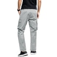 thumbnail image 3 of hoksml Mens Cargo Pants Relaxed Fit Casual Solid Color Elastic Waist Drawstring Multi Pockets Full Length Pants Sweatpants Jogger Work Trousers Summer Clearance, 3 of 8