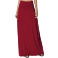thumbnail image 1 of TheMogan Jupe Longue Maxi Décontractée en Jersey Drapé Taille Pliable pour Femmes, P-3X, 1 of 7