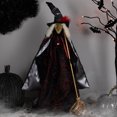 thumbnail image 1 of Northlight Spooky Witch with Broom Halloween Figure - 18", 1 of 6