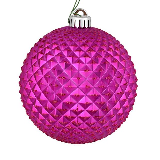 Vickerman N188470D Boule de Paillettes Durian Fuchsia 2.75 Po. 12 par Sac