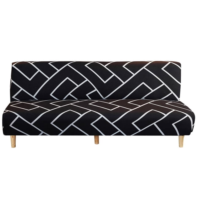 2024 2021 New Armless Futon Cover Stretch Folding Sofa Bed Slipcover Polyester Elastic Fabric All-Inclusive Cover Furniture Protector