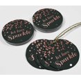 thumbnail image 4 of Inkdotpot Real Rose Gold Foil Let Love Sparkle Wedding Tags Favor Hang Paper Tags 50 Pieces, 4 of 6