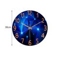 thumbnail image 4 of WIFKLSIIPG Glass Living Room Geometric Wall Clock Quartz Clock Wall Watch Silent Clock, 4 of 8