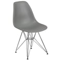 thumbnail image 1 of Chaise en plastique noir de la série Elon avec base chromée, 1 of 9