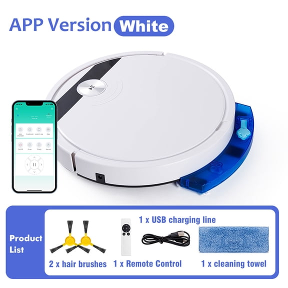 Robot Vacuum and Mop Combo for Hard Floors & Carpet | App & Voice Control, Self-Charging, 90 Min Runtime | Ideal for Pet Hair, Smart Navigation, Schedules Cleaning for Home
