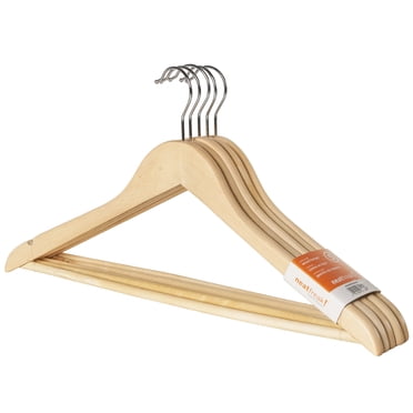 neatfreak! Contour Cintre Cintres profilés en Bois Naturel, paquet de