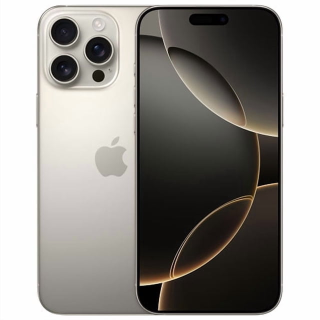 Restored Apple iPhone 16 Pro Max Unlocked Smartphone in like-new condition, featuring a titanium design with a 6.9-inch Super Retina XDR display. The front showcases the edge-to-edge screen with rounded corners, while the back highlights the triple-camera system, including a 48MP Ultra Wide lens. Powered by the A18 Pro chip, it supports advanced features like 4K 120fps Dolby Vision video recording and Apple Intelligence (available December 2024). Compatible with USB-C and MagSafe charging. Professionally inspected and refurbished, with a 30-day return and 90-day replacement warranty.