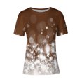 thumbnail image 4 of Dealovy T-Shirts pour Femmes Décontractés à Manches Courtes Tuniques Imprimées Col Ras du Cou Été Amples Confortables Blouses, 4 of 4