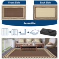 thumbnail image 4 of Tapis d'Extérieur Imperméable 9x18 Grand Moderne Neutre pour Patio Extérieur, Tapis Réversible Résistant à la Décoloration et aux Intempéries pour Grande Surface pour VR, Terrasse, Porche, Pique-Nique, Plage, Balcon, Brun, 4 of 10