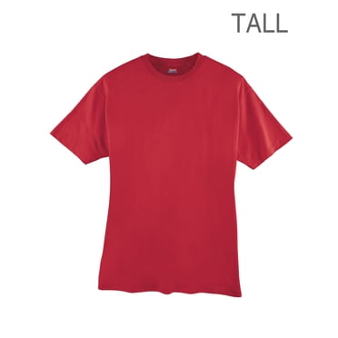 Hanes Beefy-T Men`s Tall T-Shirt - Best-Seller, LT, Deep Red