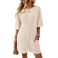 thumbnail image 2 of Yanlir 2025 Spring Summer Rompers for Womens Casual Rompers Adjustable Shorts Overalls Loose Jumpsuits Summer Outfits with Pockets(Beige,S), 2 of 8
