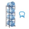 thumbnail image 1 of VEVOR 4 Tiers Water Jug Holder Single Row Water Bottle Rack for 4 Bottles Black, 1 of 9