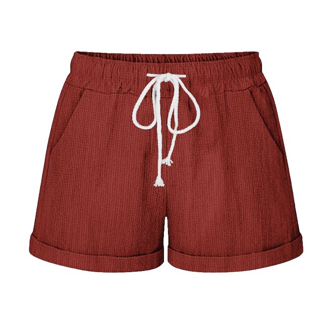 Birdeem Shorts for Women Womens Fashionable Solid Color Three Way Pants with Drawstring Shorts