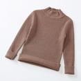 thumbnail image 2 of LOVZFMLL Girl's Sweater, Turtleneck Ribbed Pullover Solid Color, Casual Essential Stretchy Layering Top Fall Clothes Warm Winter Tops Kid Girls Clothes for 9 Years, 2 of 3