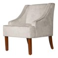 thumbnail image 1 of HomePop Swoop Arm Accent Chair, Velvet Grey, 1 of 13