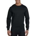 thumbnail image 1 of Hanes Men's Long Sleeve Beefy-T T-Shirts, Black, Small, 1 of 1