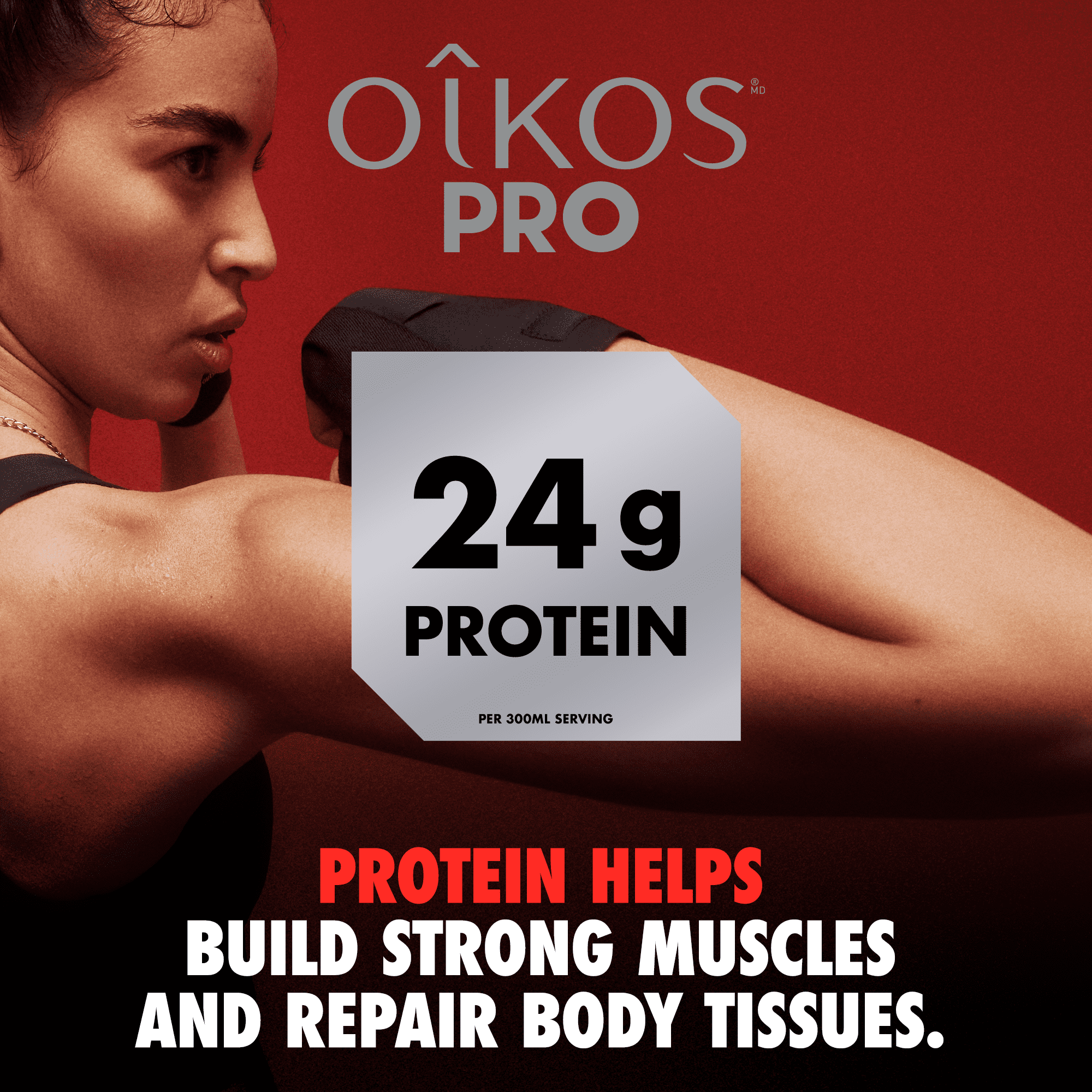 Oikos Pro Yogurt Drink, Mixed Berries, High Protein, 300ml