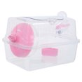 thumbnail image 2 of 1 Ensemble de Transporteur pour Animaux Rose Transparent avec Base pour Propriétaires d'Animaux en Déplacement, 2 of 8