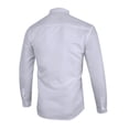 thumbnail image 3 of LUXUR Chemise Tunique Homme Boutonnée Col à Revers Ajustée Manches Longues Blanche L, 3 of 3