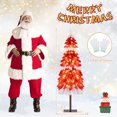 thumbnail image 3 of Costway 5 FT Artificial Candy Cane Christmas with 100 Warm White LED Lights 301 Branch Tips, 3 of 10