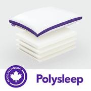 Polysleep Adjustable Memory Foam Pillow - Hypoallergenic Medical Grade Cooling Foam - 4 Count