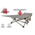 thumbnail image 1 of Portable Folding Camping Cot 250lb Capacity – Khaki Coloured Tubing, 1 of 7