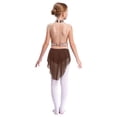 thumbnail image 2 of Jhaoyu Robe de Danse Lyrique pour Filles Robe de Ballet Enfants Sans Manches Gymnastique Justaucorps Jupe Haute Basse Marron 10, 2 of 7