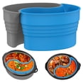 thumbnail image 3 of AMERTEER 2Pcs Slow Cooker Divider Liner Reusable Silicone Cooker Insert Liner Heat Resist for Cooking 6.57×5.11in, 3 of 10