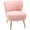 Pink, variant on HOMCOM Accent Chair Side Chair for Living Room with Legs White