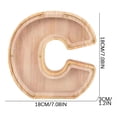 thumbnail image 3 of WRKEKC Clearance Personalized Wooden Name Money Box Wooden Deposit Box Twenty Six English Letters, 3 of 5
