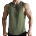 thumbnail image 2 of Quick Drying Muscle Shirts for Men,Summer Regular Fit Racerback Workout Tank Tops,Sleeveless Athletic Crewneck Top, 2 of 6